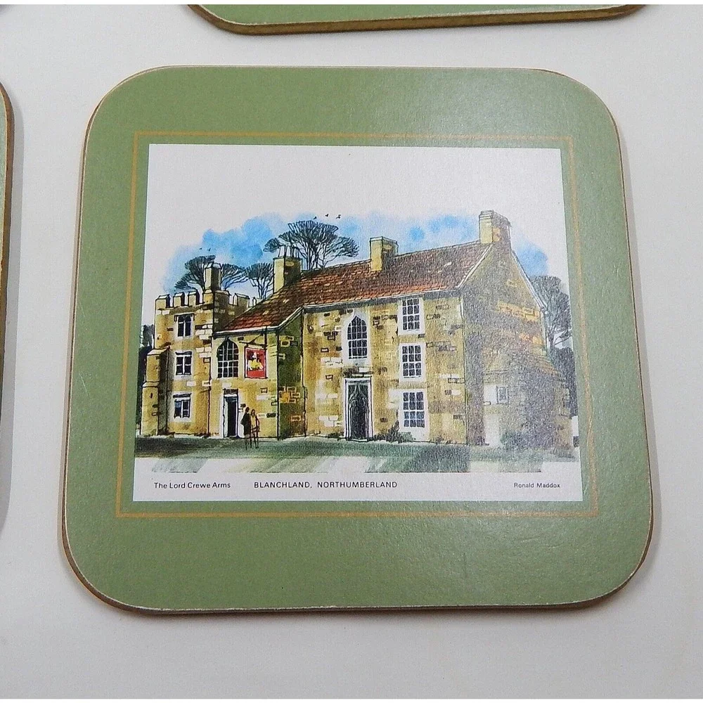 Cloverleaf Square Country Pubs CC14 Cork Coasters Set of 6